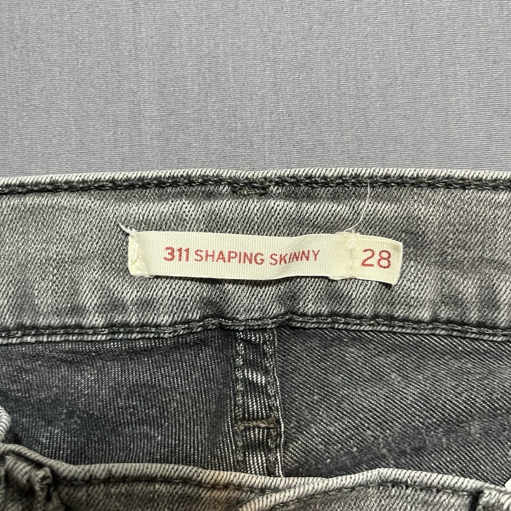 LEVI'S Womens 311 Shaping Skinny Jeans W28 Grey Cotton - Picture 4 of 7